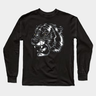 Tiger Tattoo B&W Long Sleeve T-Shirt